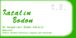 katalin bodon business card